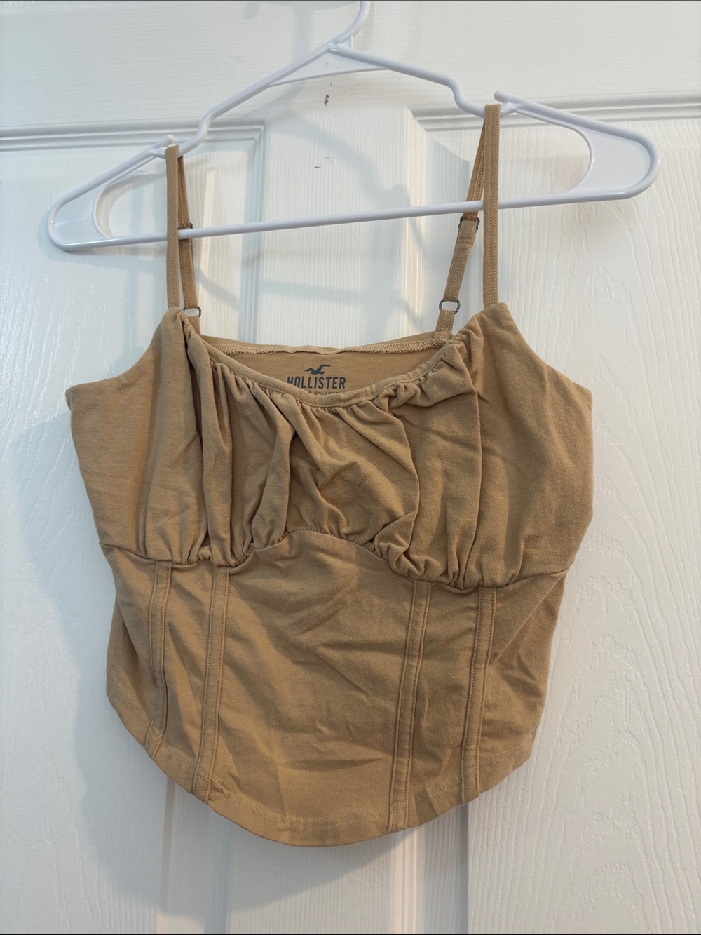 Hollister Camel Ruched Bust Tank